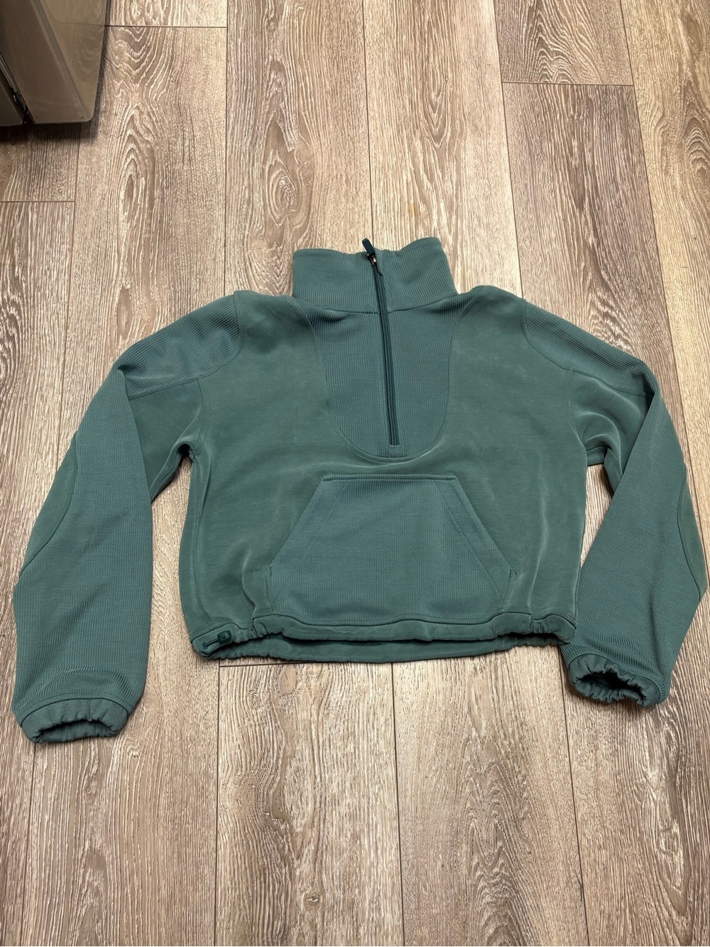 Lululemon Half-Zip Pullover Fleece Sweater in Teal Green